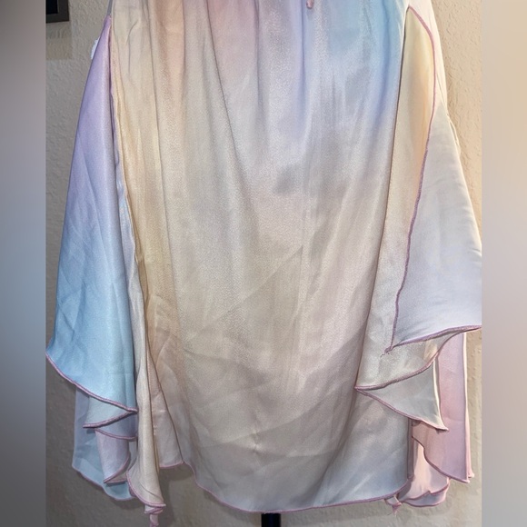 FREE People Intimately Soft Flutter Mini Slip Pastel Multicolor Dress Size M NWT - Picture 8 of 11